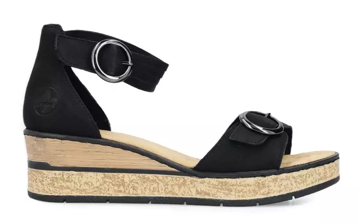 Rieker damkil sandaler 63780-00 svart - Rieker sandals - 140365 - 1