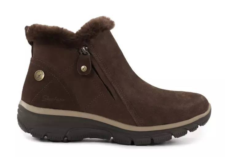 Skechers damkängor med bred läst 168042/CHOC EASY GOING - HIGH ZIP 2 brun - Stövletter och kängor för damer - 139395 - 1