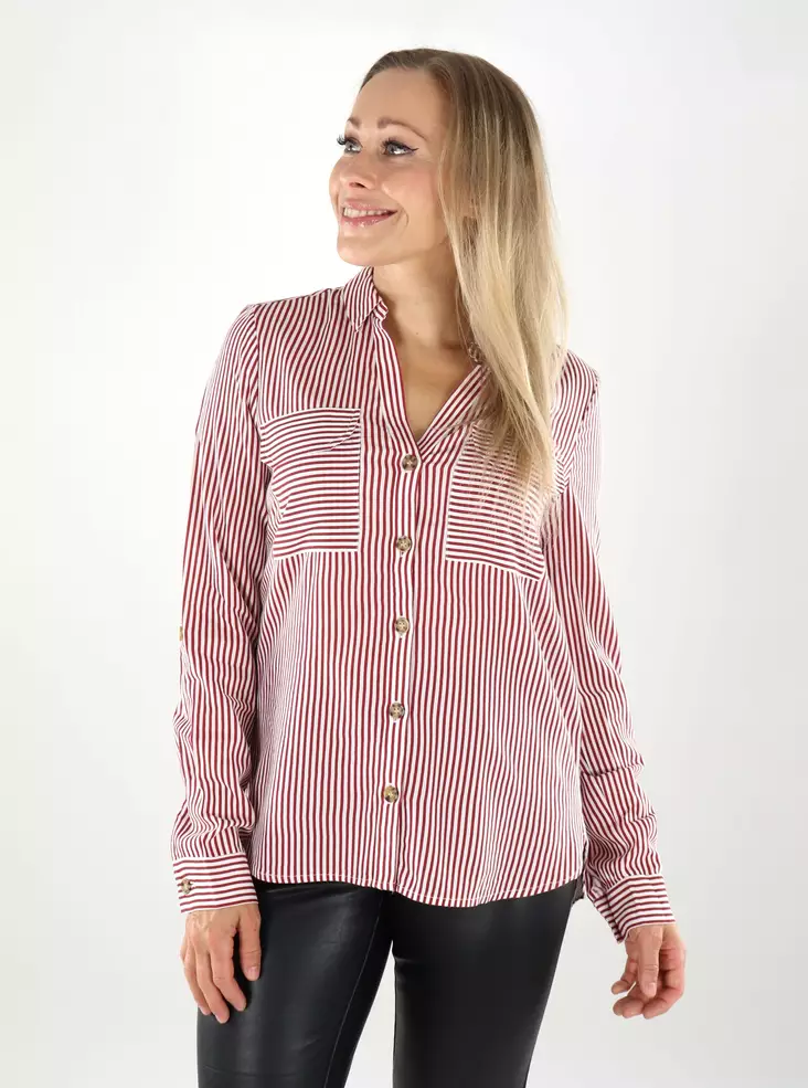 Vero Moda damskjorta VMBUMPY Skjorta karanda röd - Skjortor och blusar för damer - 138975 - 1