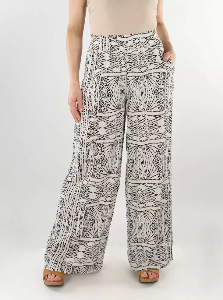 Vero Moda casualbyxor VMMENNY Wide oatmeal/tenna - Byxor för damer - 138455 - 1