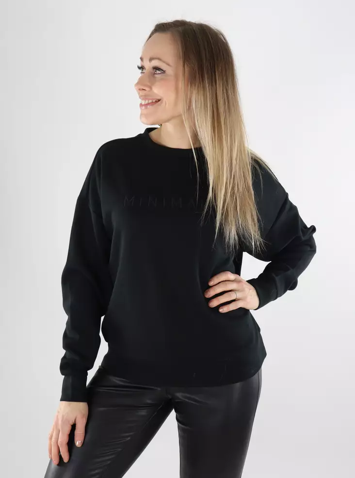 Vila damtröja VIREFLECT EMB Minimalism black beauty - Huvtröjor och sweatshirts - 140035 - 1