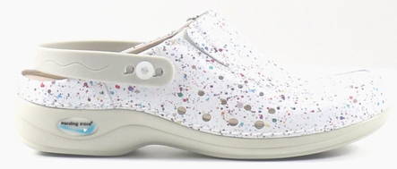 Nursing Care Maskintvättbara arbetsskor i läder, color dots - Arbetsskor för damer - 132476 - 1