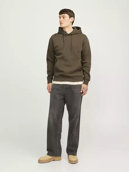 Jack&Jones huvtröja herr Star Hood matsal - Huvtröjor för herrar - 137196 - 2