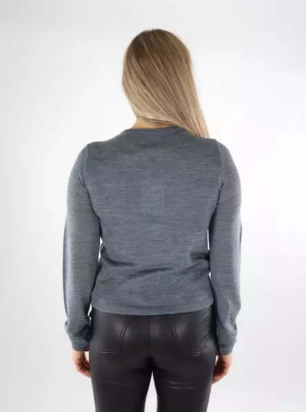 JDY merinoull cardigan för dam Pacific Wool mörkgrå - Stickat för damer - 137376 - 2