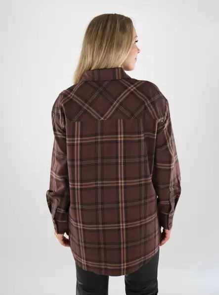 Only damflanellskjorta Loose Check shoppingbag/texana - Skjortor och blusar för damer - 139066 - 2