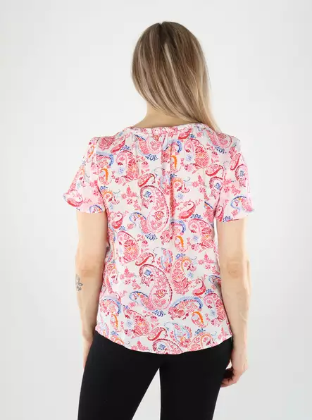 Vero Moda t-shirt snövit/rosa - T-shirts för damer - 140846 - 2
