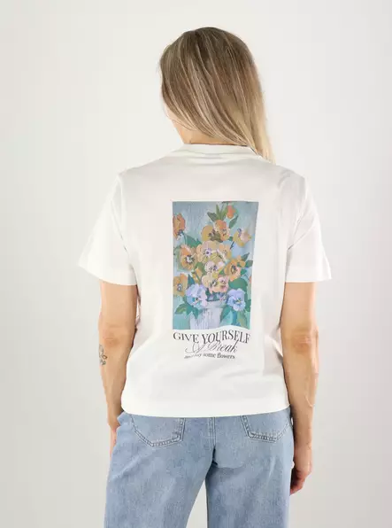 Vero Moda t-shirt snövit/give - T-shirts för damer - 141176 - 1