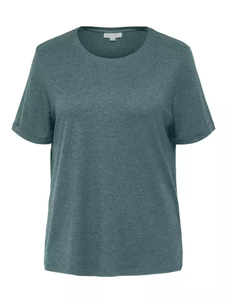 Only Carmakoma Dam Plus Size T-shirt Moster Fold Up North Atlantic - T-shirts för damer - 141286 - 1