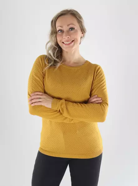 Vero Moda Tröja VMCARE STRUCTURE LS O-NECK BLUS chai tea - Stickat för damer - 141696 - 1