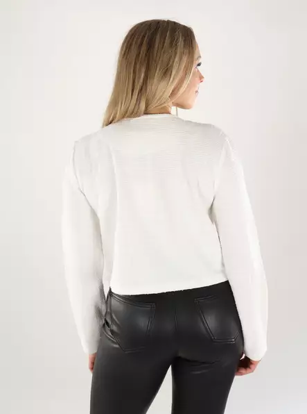 JDY kort bouclékavaj Bouclé Cloud Dancer - Kavajer för damer - 138946 - 2