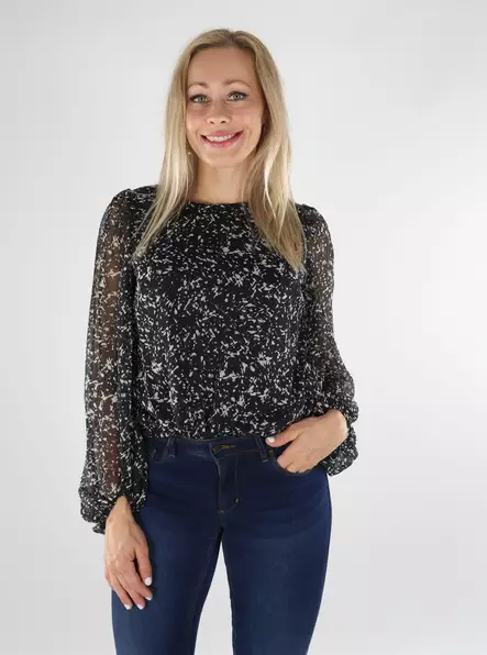 Vila Skjorta svart/dagg - Långärmade tröjor för  damer - 136536 - 1
