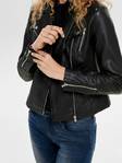 Only dam konstläderjacka Gemma biker svart - Skinnjackor och PU-jackor för damer - 120386 - 3