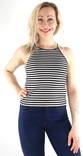 Pieces Topp Ostina ljus vit/svart - Toppar för damer - 133496 - 1