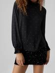 Vero Moda Skjorta Maya smock svart/björk prickar - Långärmade tröjor för damer - 132566 - 3