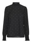 Vero Moda Skjorta Maya smock svart/björk prickar - Långärmade tröjor för damer - 132566 - 4