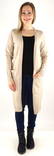 Vila Cardigan Ril lång naturlig melange - Stickat för damer - 132766 - 1