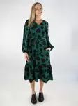 Vero Moda damklänning 7/8 V-ringad mörkgrön/dagny - Klänningar och tunikor - 136996 - 1