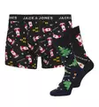 Jack&Jones presentförpackning för män Hohoho svart/svart - Trunks och strumpor för herrar - 137266 - 1