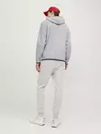 Jack&Jones herr dragkedja med huva JCOFUSION Sweat Zip ljusgrå melerad - Jackor och parkas för herrar - 138886 - 2