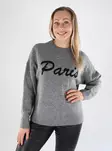 Vero Moda damtröja VMBOOM Text Pullover mellangrå - Stickat för damer - 139276 - 1