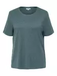 Only Carmakoma Dam Plus Size T-shirt Moster Fold Up North Atlantic - T-shirts för damer - 141286 - 1