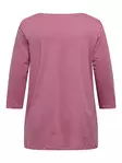Only Carmakoma plus size skjorta för damer 3/4 A-formad ljungrosa - Långärmade tröjor för damer - 137776 - 2
