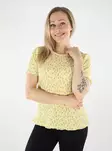 Pieces dam t-shirt O-ringad ljus banana/small flow - T-shirts för damer - 138726 - 1