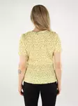 Pieces dam t-shirt O-ringad ljus banana/small flow - T-shirts för damer - 138726 - 2