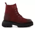 Ten Points ankelboots i läder för damer 60518 Pandora Chunky mörkröd - Stövletter och kängor för damer - 136886 - 1