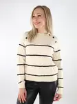 Vero Moda randig tröja för dam Raglan björk/v.svart - Stickat för damer - 136846 - 1
