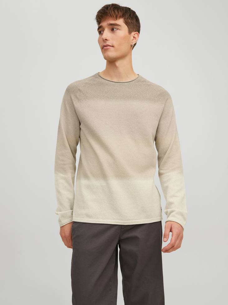 Jack & Jones Tröja Hill beige - Stickat för herrar - 133956 - 1