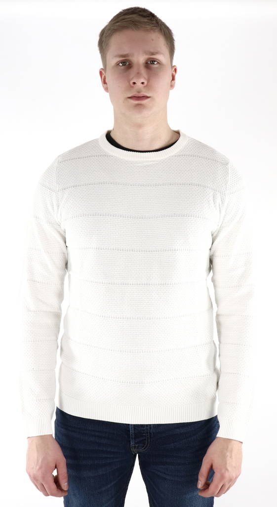 Jack & Jones herr stickad tröja Snow vit - Stickat för herrar - 127006 - 1