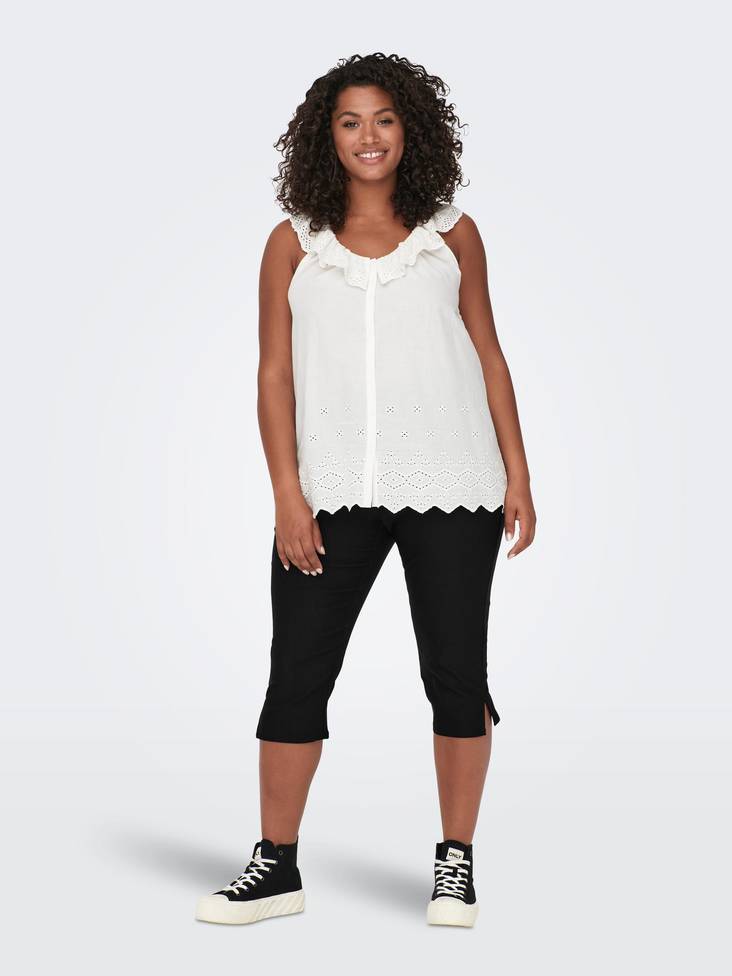 Only Carmakoma Capris Lilac svart - Shorts och capribyxor för damer - 133736 - 1