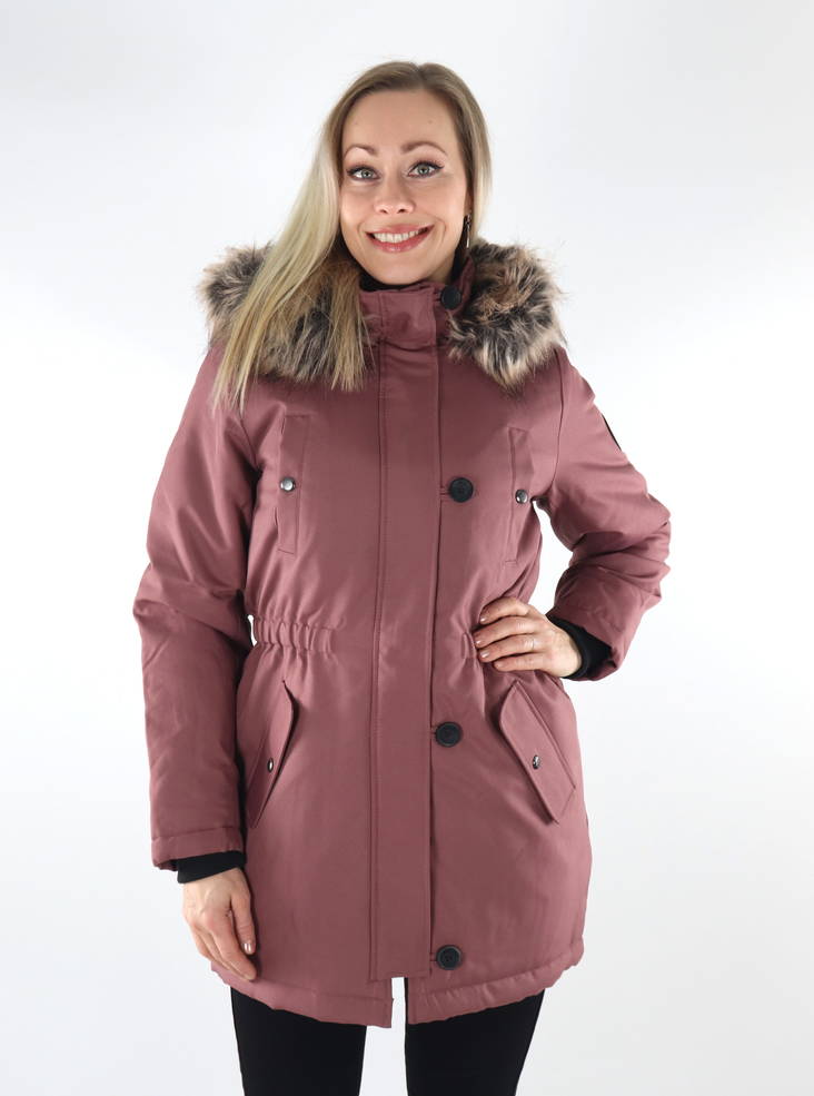 Only Iris Fur parka kappa för dam rosa - Parkas för damer - 134926 - 1