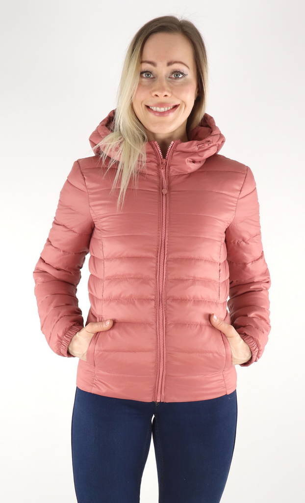Only dam lättviktsjacka Tahoe hood rose - Lättviktsjackor för damer - 130396 - 1