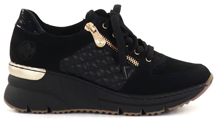 Rieker Wedge Sneakers dam N6314-00 svart - Sneakers för damer - 134136 - 1