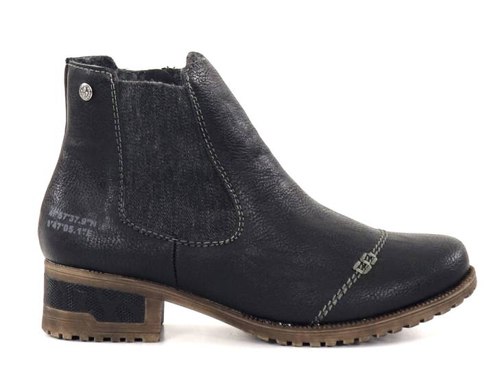Rieker stövletter dam 70354-00 svart - Rieker ankelboots - 134746 - 1
