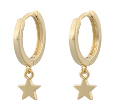 Snö of Sweden guldpläterad örhängen med stjärnhänge Tokyo ring guld - Örhängen - 129956 - 1