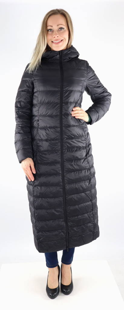 Vila extra lång dam lättviktsdunjacka Manya long svart - Lättviktsjackor för damer - 131936 - 1