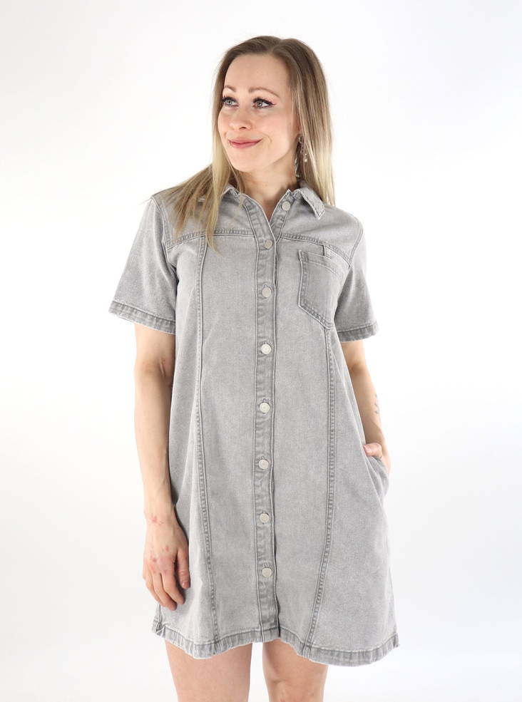 JJXX jeansklänning för damer Amor Shape grå - Klänningar och tunikor - 135906 - 1