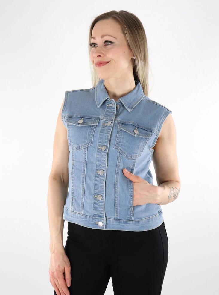 Only dam denimväst Wonder ljusblå denim - Västar för damer - 136116 - 1