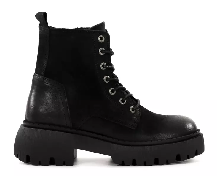 Ten Points Ankelboots i läder för damer 60518 Pandora Chunky Black - Stövletter och kängor för damer - 136866 - 1
