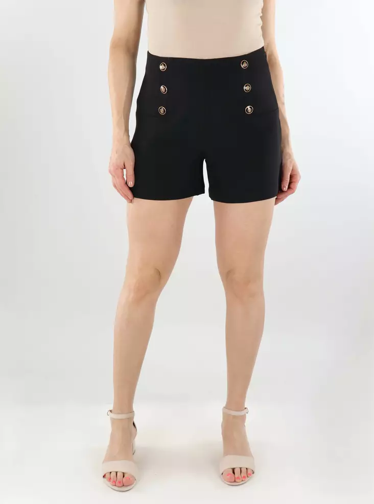 Only shorts med knappar Life Button svart - Shorts och capribyxor för damer - 138366 - 1