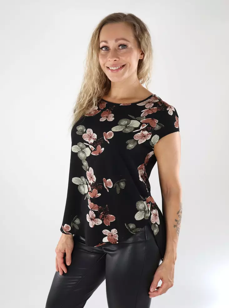Only dam t-shirt ONLVIC svart/höstblo - T-shirts för damer - 139016 - 1