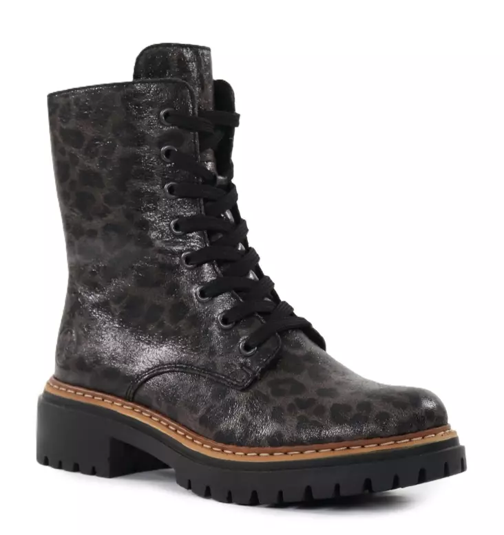 Rieker damstövletter med leopardmönster 72627-90 multifärgad - Rieker ankelboots - 139056 - 1