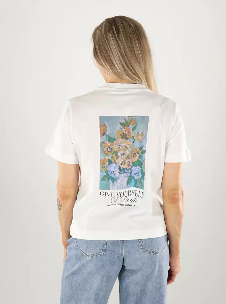 Vero Moda t-shirt snövit/give - T-shirts för damer - 141176 - 1