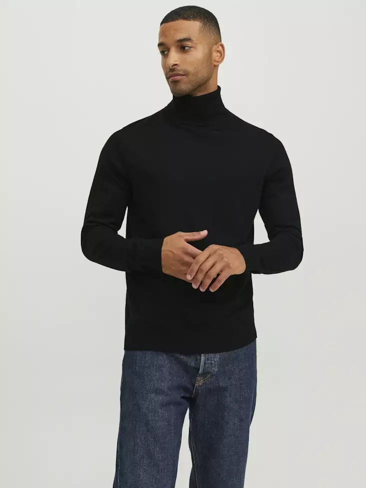 Jack&Jones Tröja Blamerino svart - Stickat för herrar - 132026 - 1