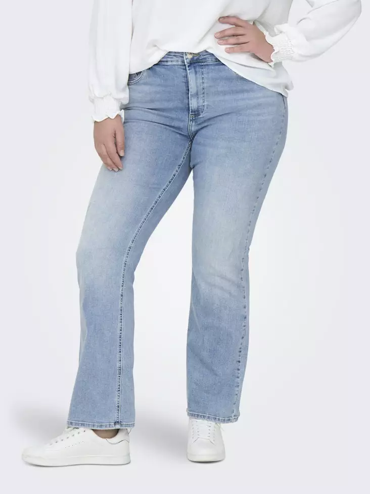 Only Carmakoma plus size-jeans för kvinnor HW ljusblå denim - Jeans för damer - 140116 - 1