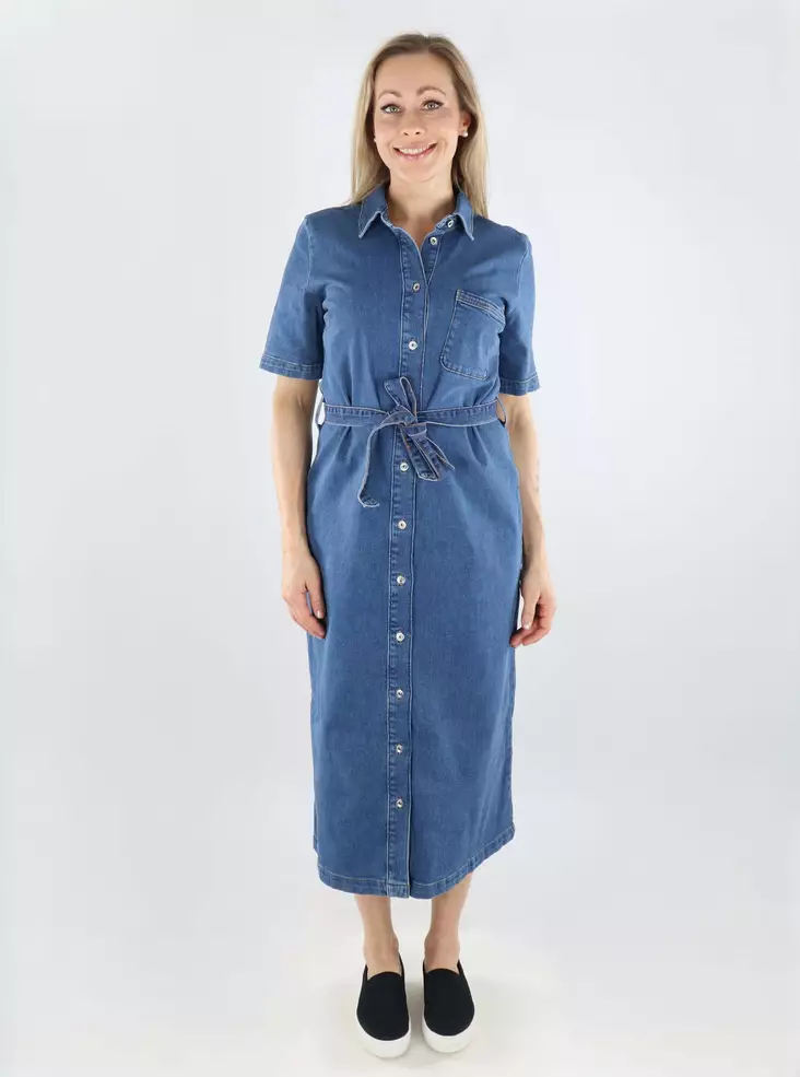 Only lång jeansklänning SS Long medium blue - Klänningar och tunikor - 138486 - 1