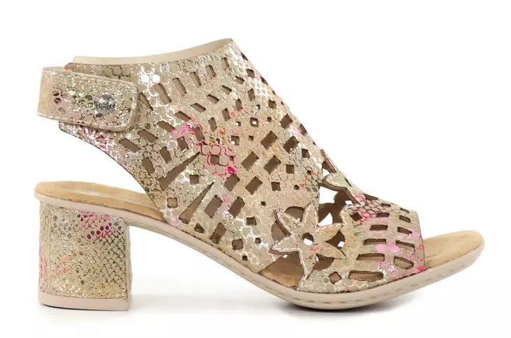 Rieker högklackade damsandaler 64780-90 multi - Rieker sandals - 137946 - 1